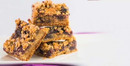 grape crumble Bars